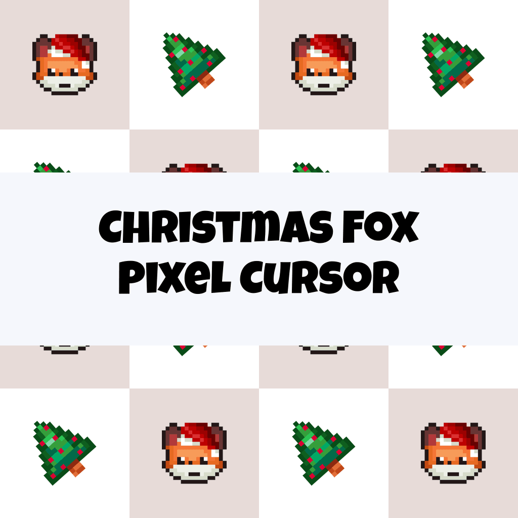 Preview Christmas Fox Pixel cursor custom cursor pack